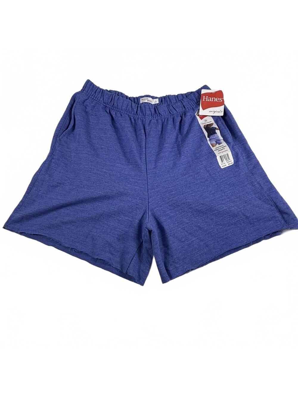 Hanes Women's Blue French Terry Shorts w/ Pockets Size L